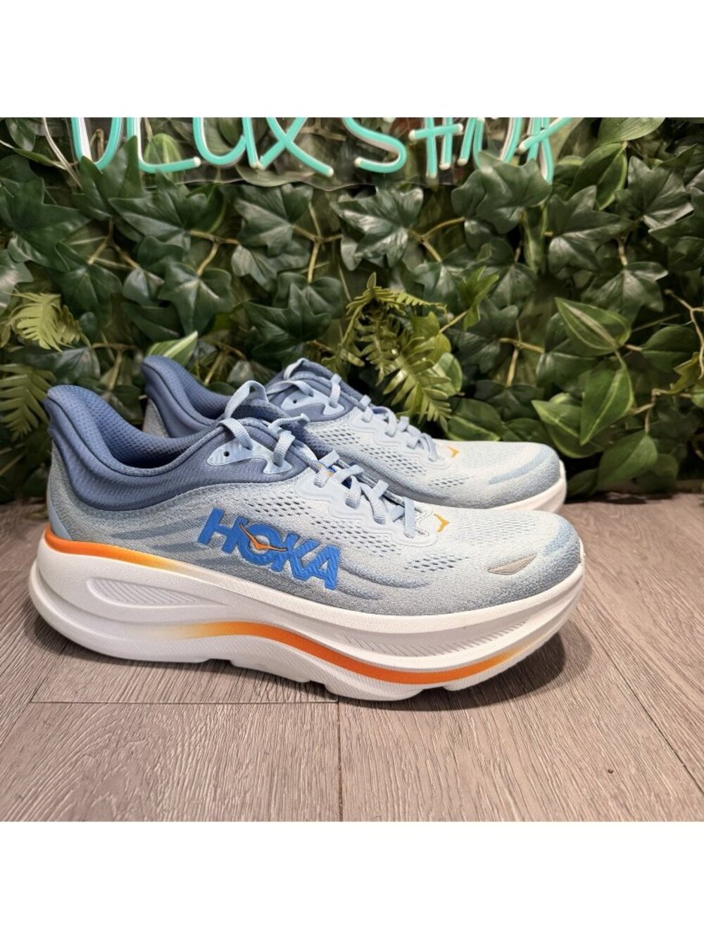 Hoka Bondi 9 Men’s Sz 11.5 D Blue Running Shoes Max Cushion Comfort Sneaker